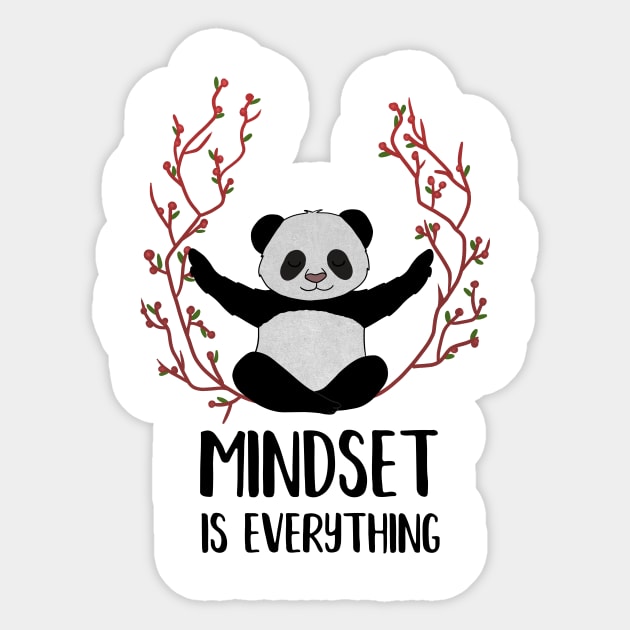 Panda Yoga, Meditation, Mindset Motivational Quote Sticker by logiamerch